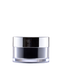 Plastový kelímek PP černý 50ml se stříbrným víčkem