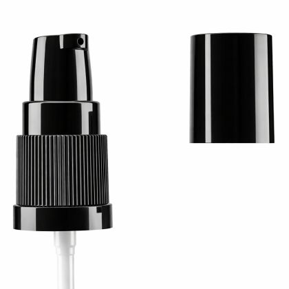 Pumpička černá CLASIK 18/410, černé víčko, 85mm