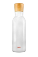 Skleněná lahvička bílá s dřevěným víčkem 150ml