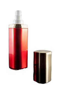 Skleněná lahvička červená se zlatým víčkem 35ml