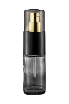 Skleněná lahvička čirá s černou pumpičkou 30ml