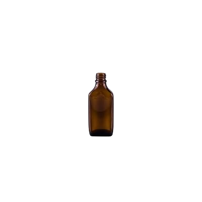 Skleněná lahvička EMI hnědá plochá 50ml