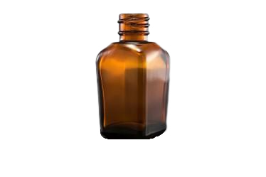 Skleněná lahvička hranatá SOFI hnědá 20ml