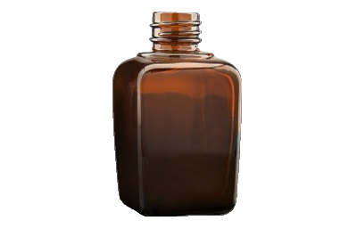 Skleněná lahvička hranatá SOFI hnědá 30ml