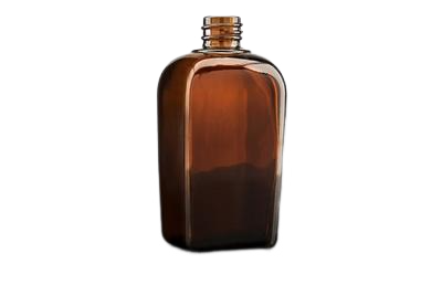 Skleněná lahvička hranatá SOFI hnědá 90ml