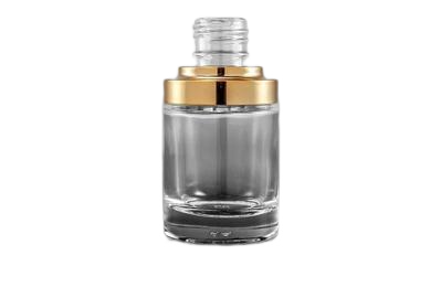 Skleněná lahvička Ladys* čirá se zlatým detailem 30ml