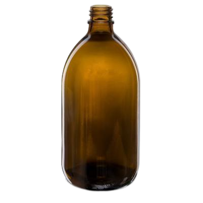 1000 ml skleněná lahvička SIRUPO hnědá  28/410