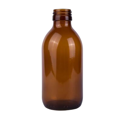 200 ml skleněná lahvička SIRUPO hnědá 28/410