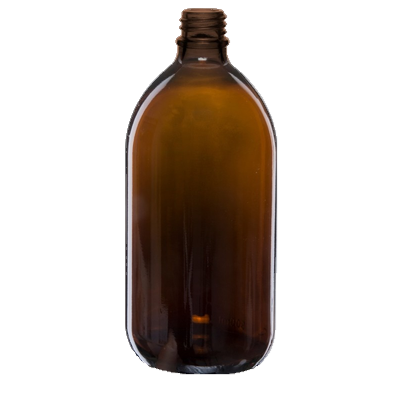 500 ml skleněná lahvička SIRUPO hnědá 28/410 - II. Jakost