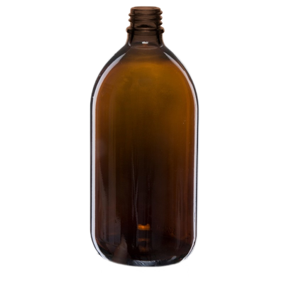 500 ml skleněná lahvička SIRUPO hnědá  28/410