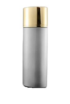 Skleněná lahvička šedá se zlatým víčkem 30ml