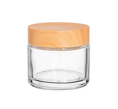 Skleněný kelímek BONI čirý s bambusovým víčkem 60ml