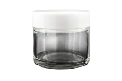 50 ml Skleněný kelímek S0208 čiré sklo, bílé víčko + PP mezivíčko