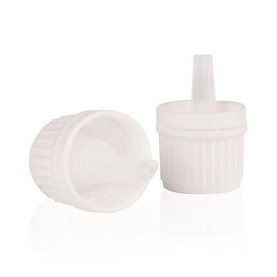 ŠROUBOVACÍ uzávěr bílý vroubkovaný s kapací vložkou bílou 18/410