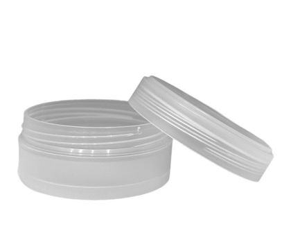 Transparetní kelímek FUN na kosmetiku 50ml s transparentním víčkem+pěnové těsnění, mat