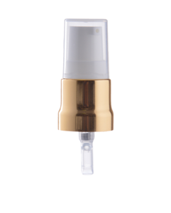 Uzávěr pumpička bílo/  zlatá 18/410