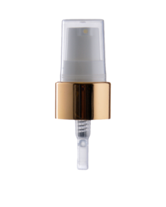 Uzávěr pumpička bílo/  zlatá 20/410