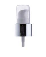 Uzávěr pumpička stříbrno-bílá 24/410