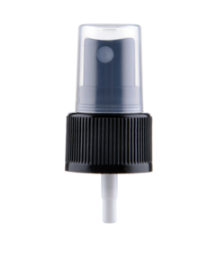 Uzávěr spray černý, žebrovaný 24/410,  délka hadičky 200mm