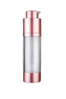 Airless lahvička čirá s růžovými detaily 50ml - 1