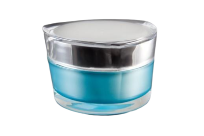 Akrylový kelímek 50ml modrý se stříbrným víčkem - 1