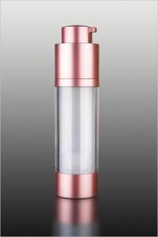 Airless lahvička čirá s růžovými detaily 50ml - 2